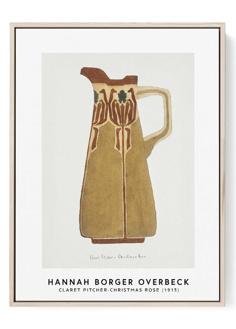 Claret Pitcher Christmas Rose art print