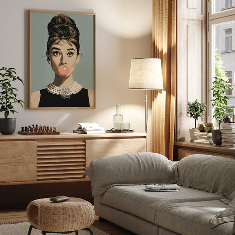 Classic Audrey Hepburn modern pop art