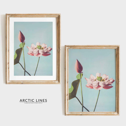 Classic Japanese botanical art print for bedroom or spa style wall decor