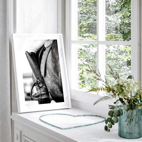 Classic horse riding detail artwork