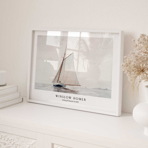 Classic sailboat painting print