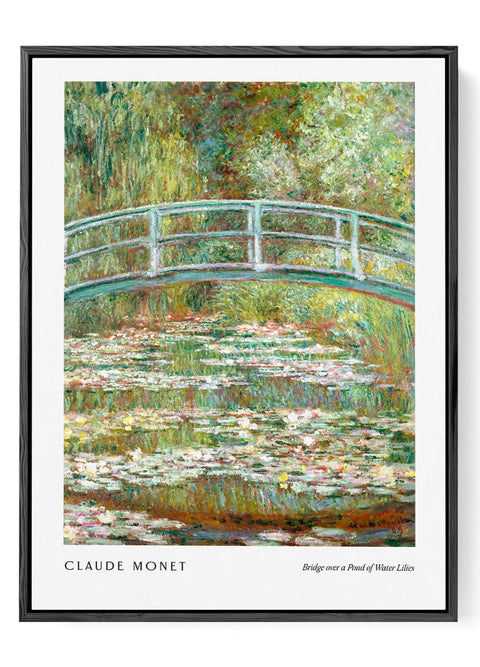 Claude monet bridge painting poster