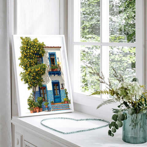 Coastal Mediterranean house wall decor