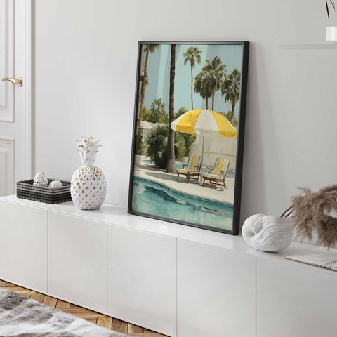 Coastal pool house wall art