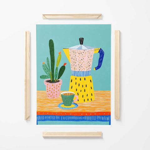 Coffee lover wall art modern style