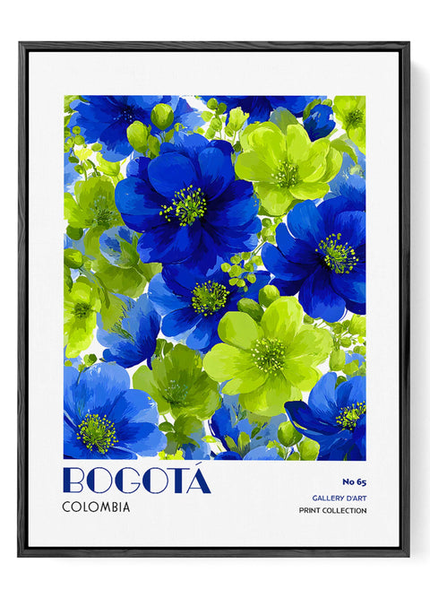 Colombia botanical wall art vibrant floral poster