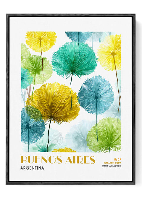 Colorful Argentina-inspired botanical wall decor