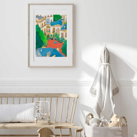 Colorful Home Decor – Vibrant Potted Plants Poster
