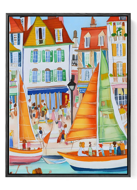 Colorful coastal wall art