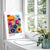 Colorful flower wall art Madrid poster design