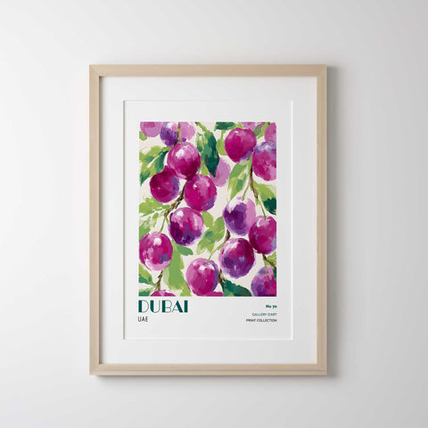 Colorful fruit poster bright contemporary artwork