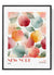 Colorful peach and apple illustration wall decor