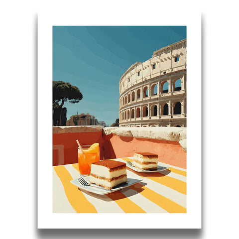 Colosseum view dessert table print