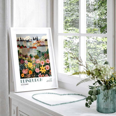 Colourful Scottish architecture illustration art