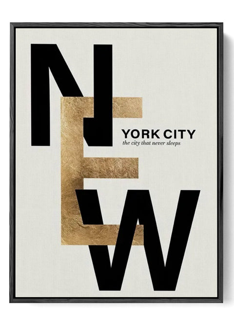 Bold NYC Letters - Abstract Wall Canvas