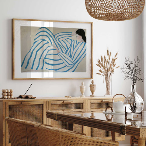 Contemporary female reclining artwork