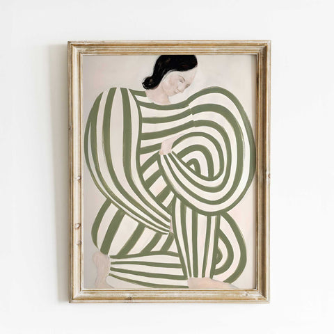 Contemporary feminine artwork neutral decor