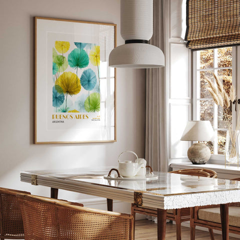 Contemporary floral artwork Buenos Aires print