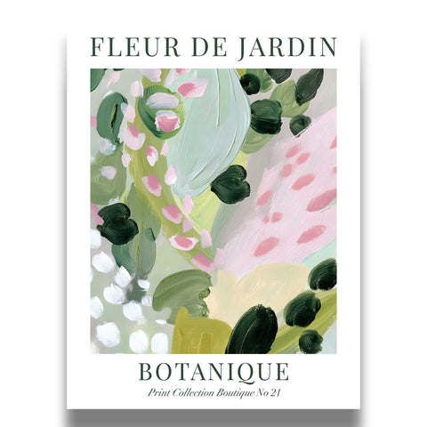 Contemporary floral canvas style print