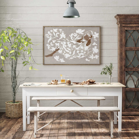 Contemporary floral dream illustration for a minimalist home gallery.