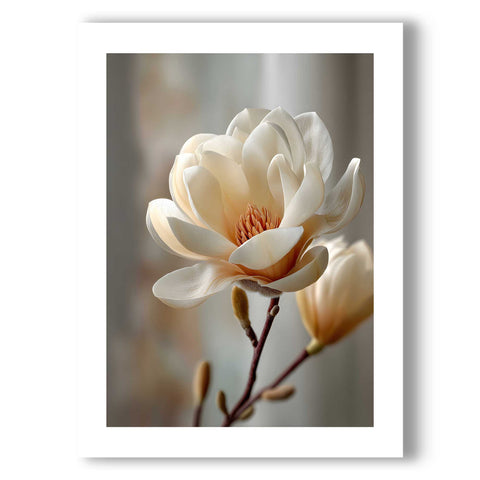 Contemporary floral illustration art print for restaurant wall decoration.