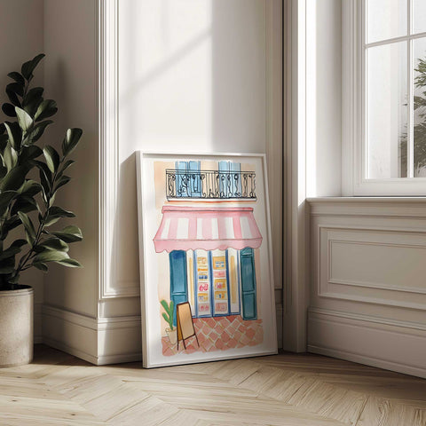 Contemporary gallery wall art featuring iconic French boulangerie motifs.