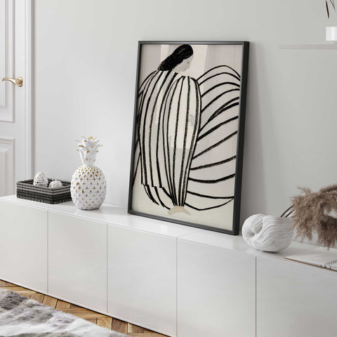 Contemporary graphic line wall decor