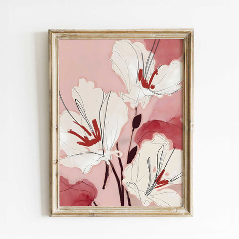 Contemporary ivory petals illustration