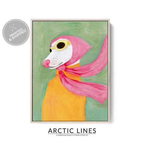 Contemporary pet portrait wall decor