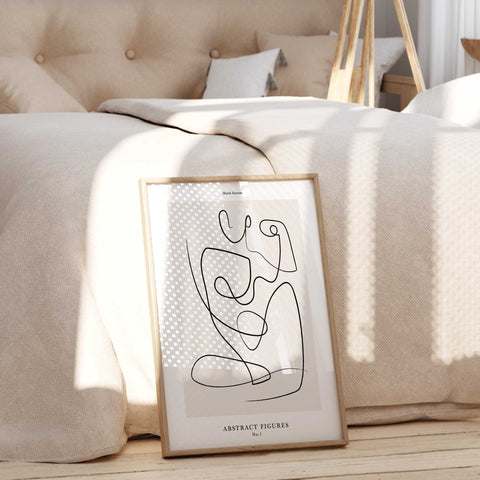 Contemporary sketch style wall decor