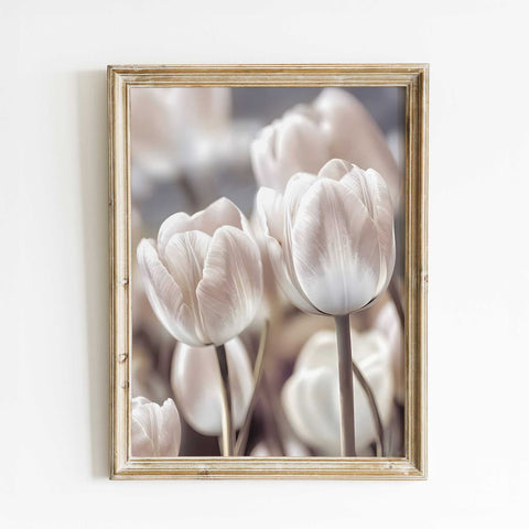 Contemporary tulip wall art for a modern nursery or creative studio.