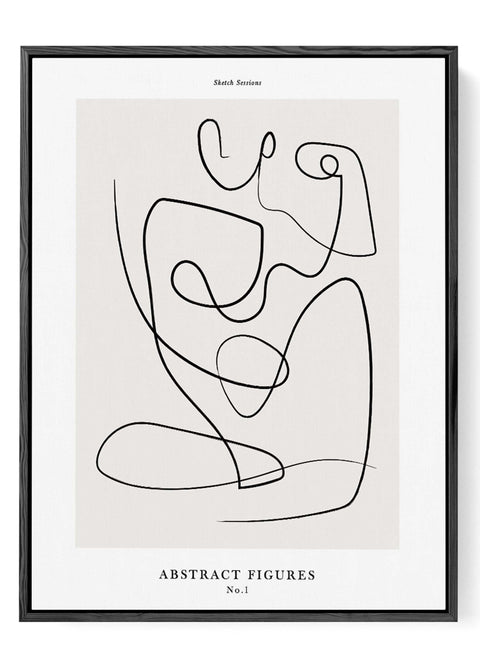 Continuous line drawing wall art