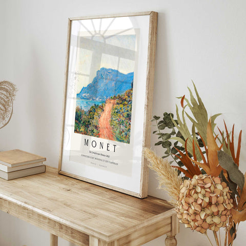 Coral path Riviera painting poster