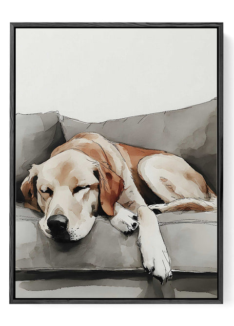 Cozy dog wall art print