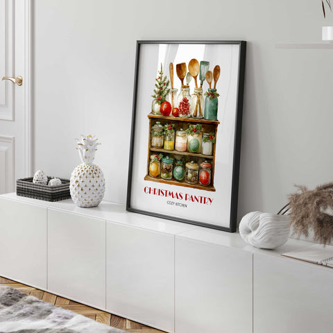 Cozy kitchen Christmas decor wall art
