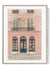 Cozy literary shop in winter watercolor print