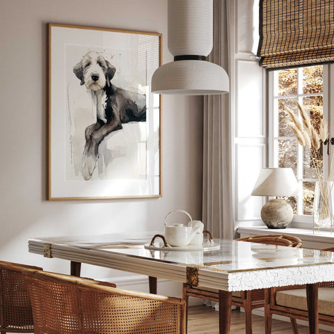 Cozy puppy wall art print