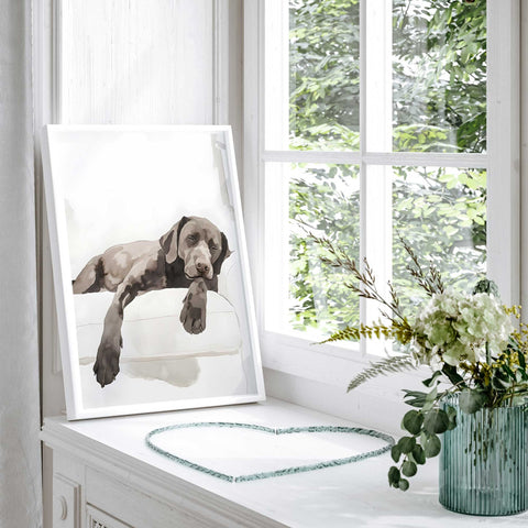 Cozy sleeping beagle wall decor