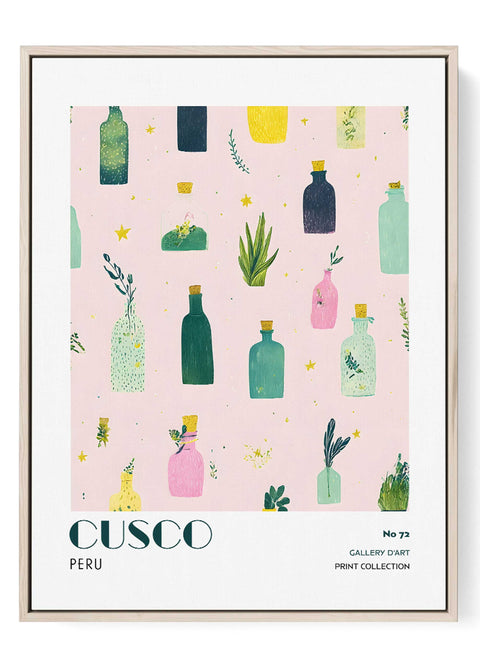 Cusco wall art print pastel botanical poster