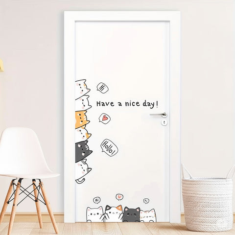 Cute Cartoon Cat Wall Decals