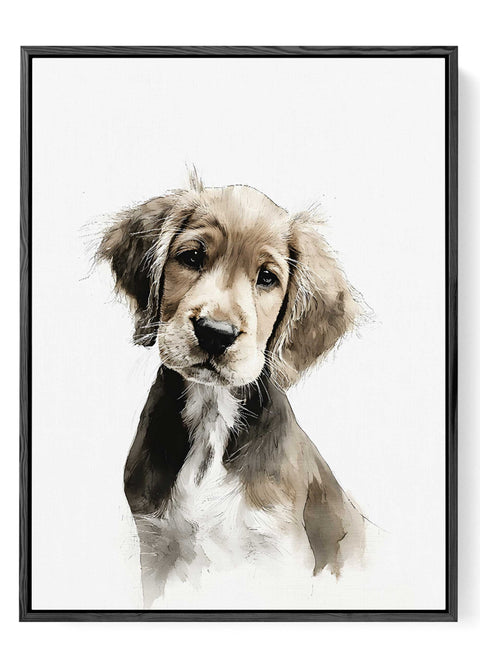 Cute beagle dog watercolor illustration print