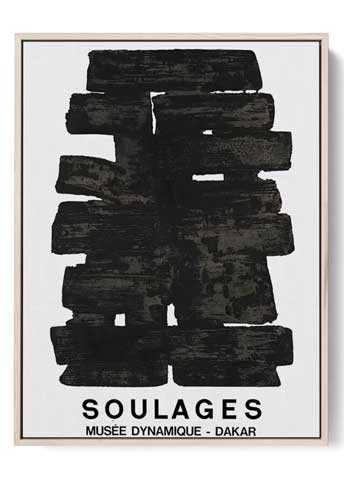 Soulages Museum Exhibit - Modern Abstract Art Print