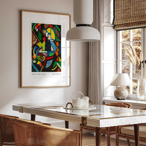 Decorative geometric art print for modern interior