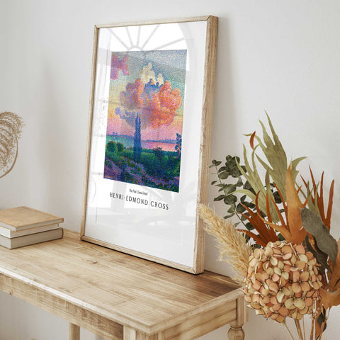 Divisionist color landscape poster