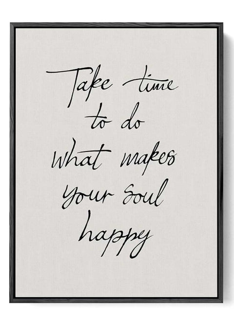 'Do What Makes Soul Happy' - Serene Quote Wall Decor