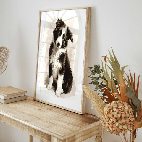 Dog lover wall art Border Collie print