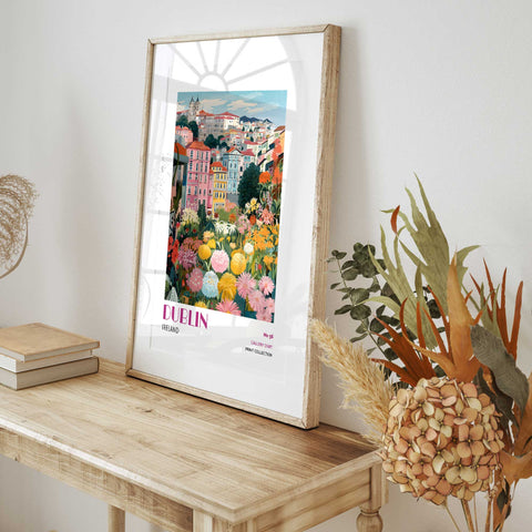 Dublin cityscape print travel-inspired home decor