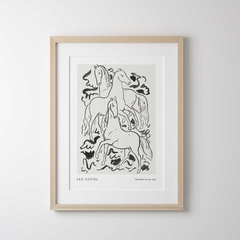 Dutch modern art horse poster