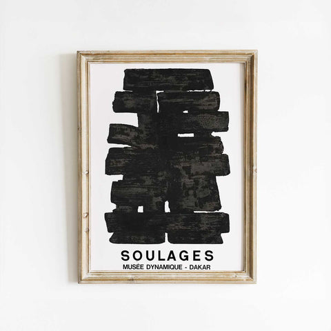 Dakar Exhibit Tribute - Soulages Modern Poster
