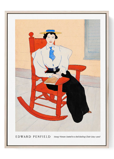 Edward penfield wall art red rocking chair